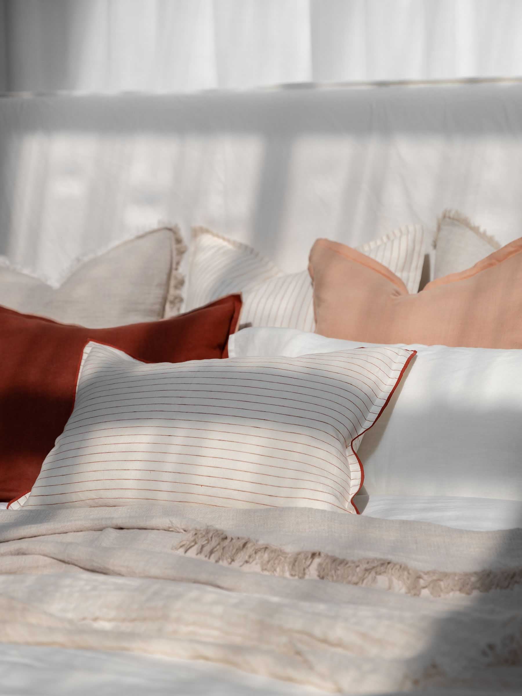 Harlow Linen Cushion Merlot