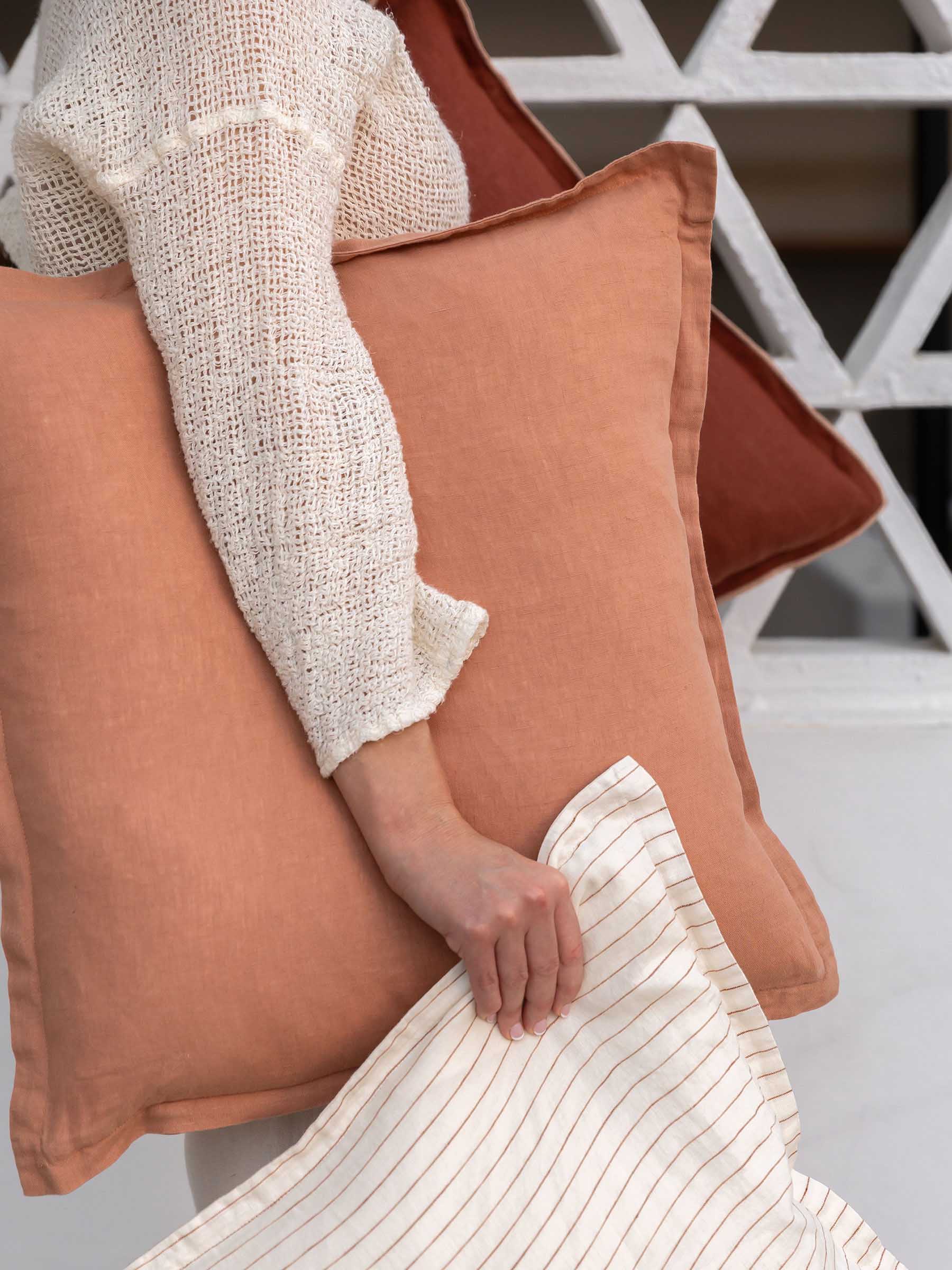 Harlow Linen Cushion Merlot