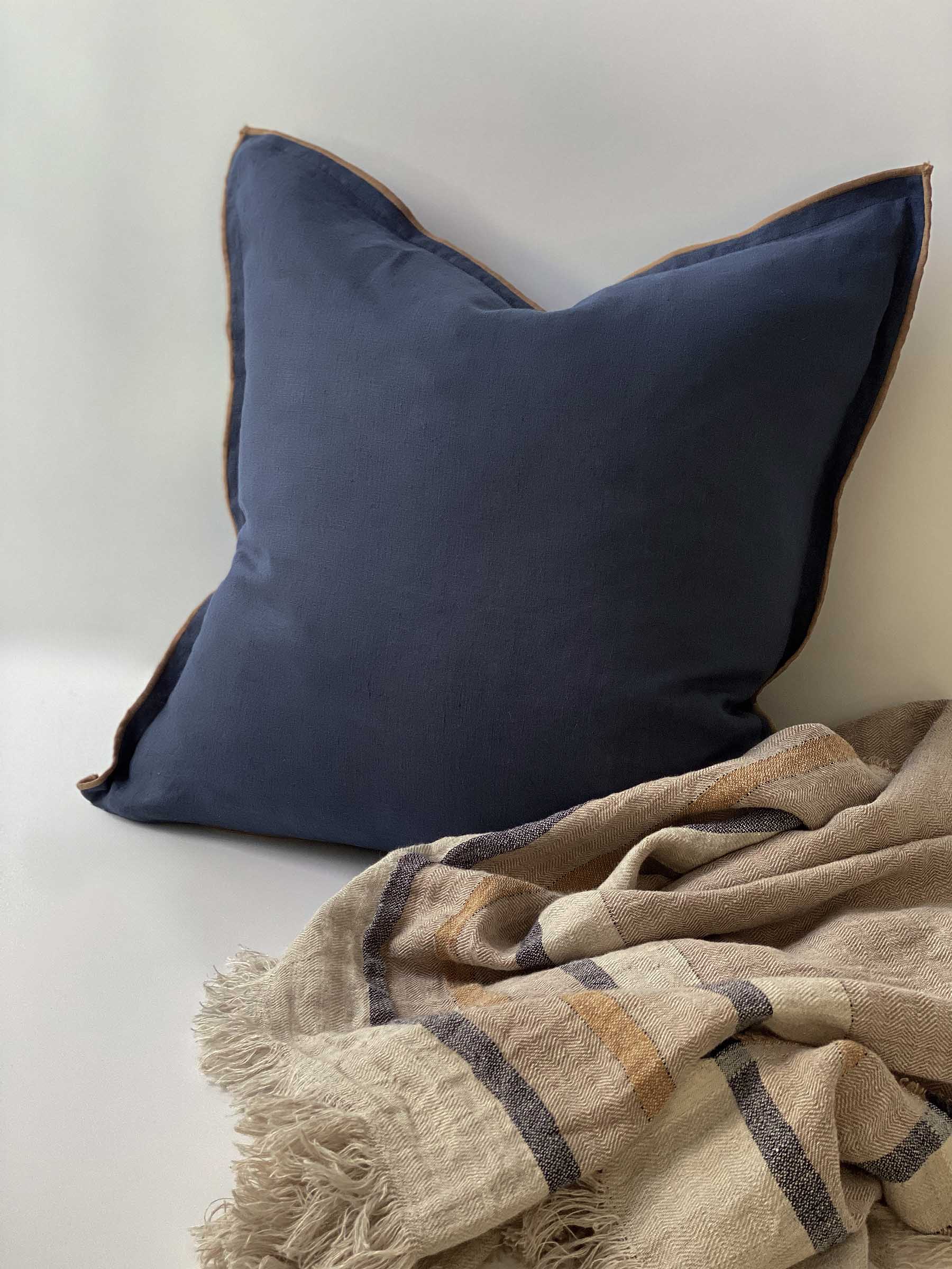 Harlow Linen Cushion Navy
