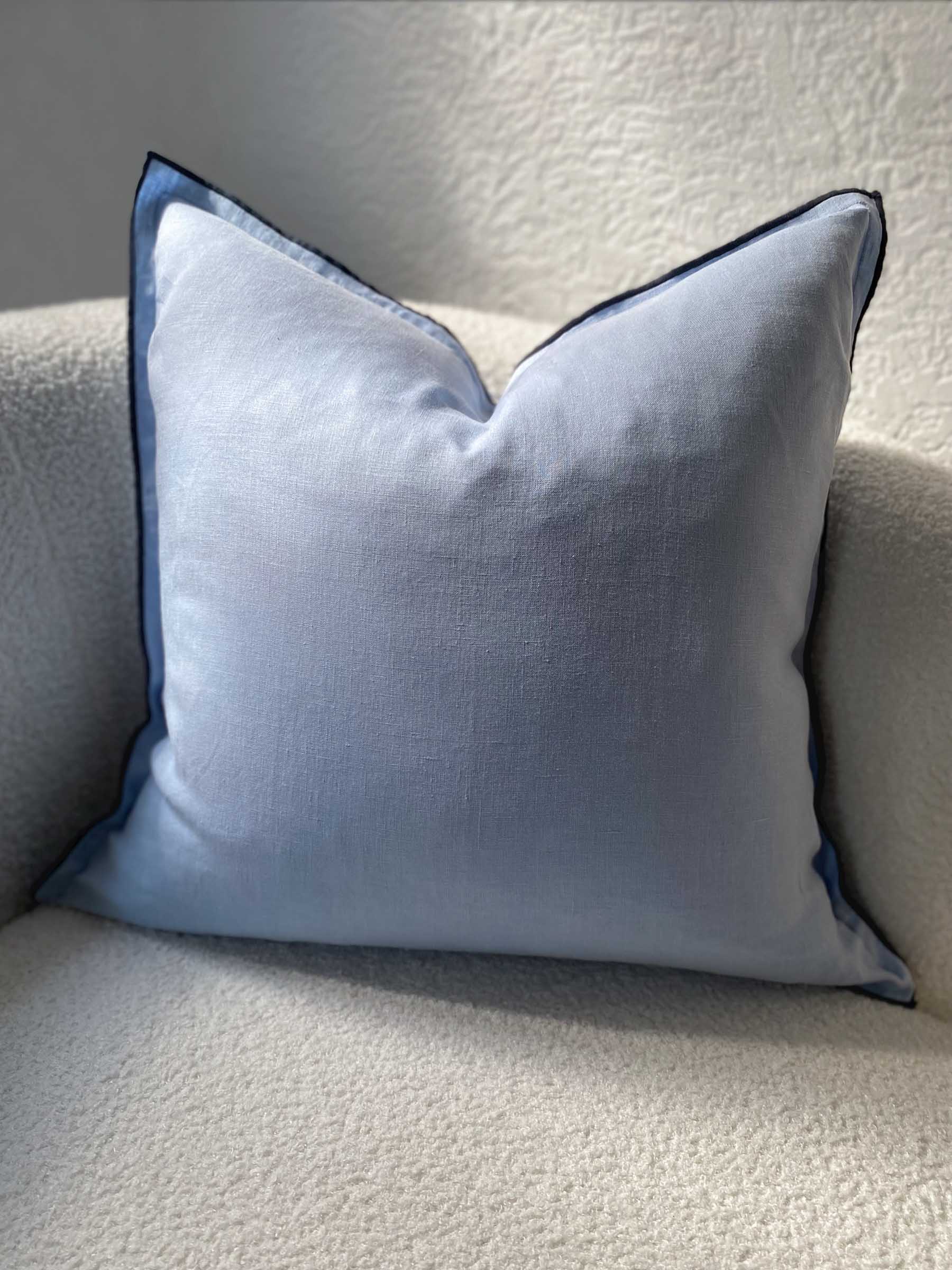 Harlow Linen Cushion Sky