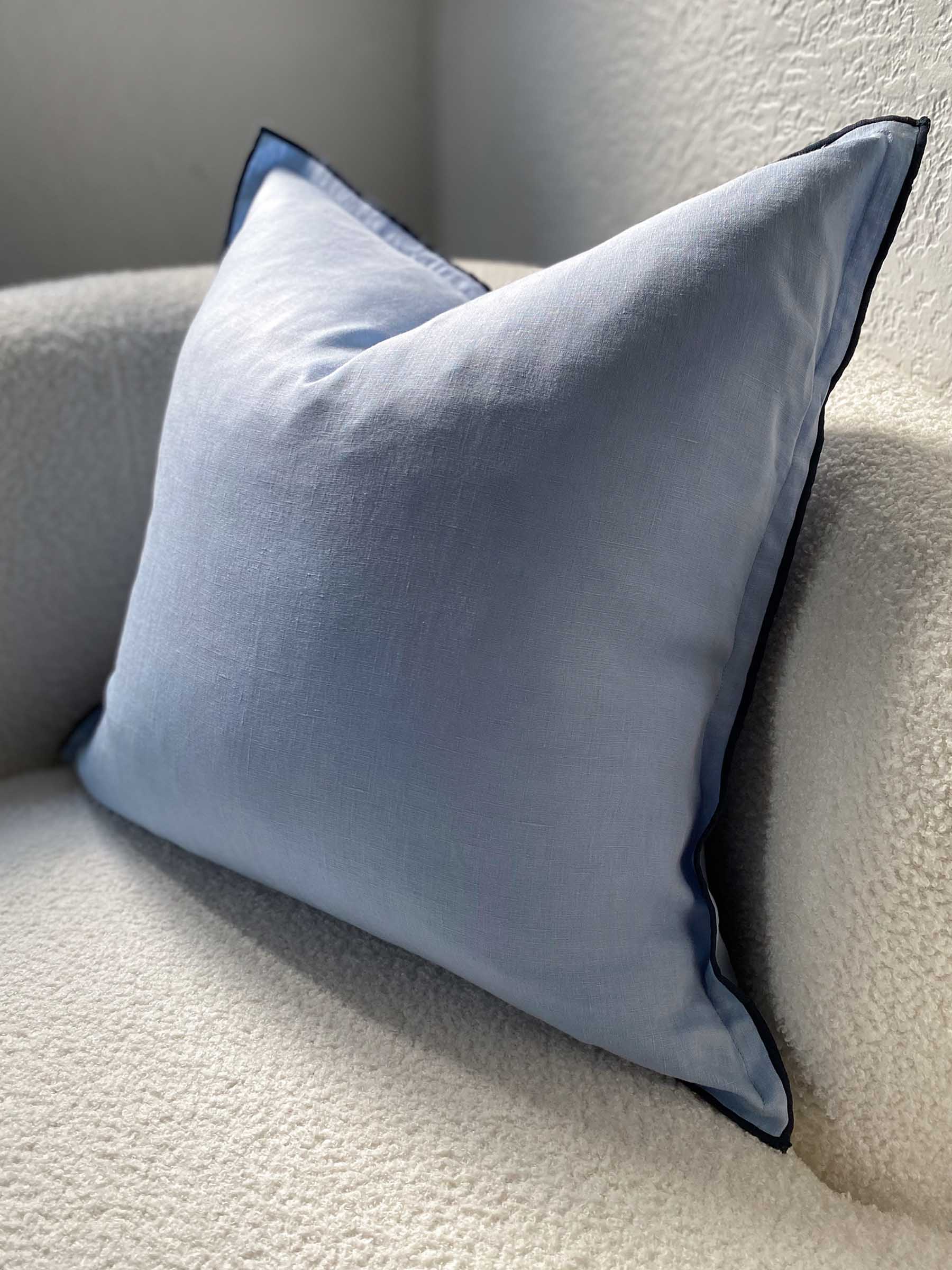 Harlow Linen Cushion Sky