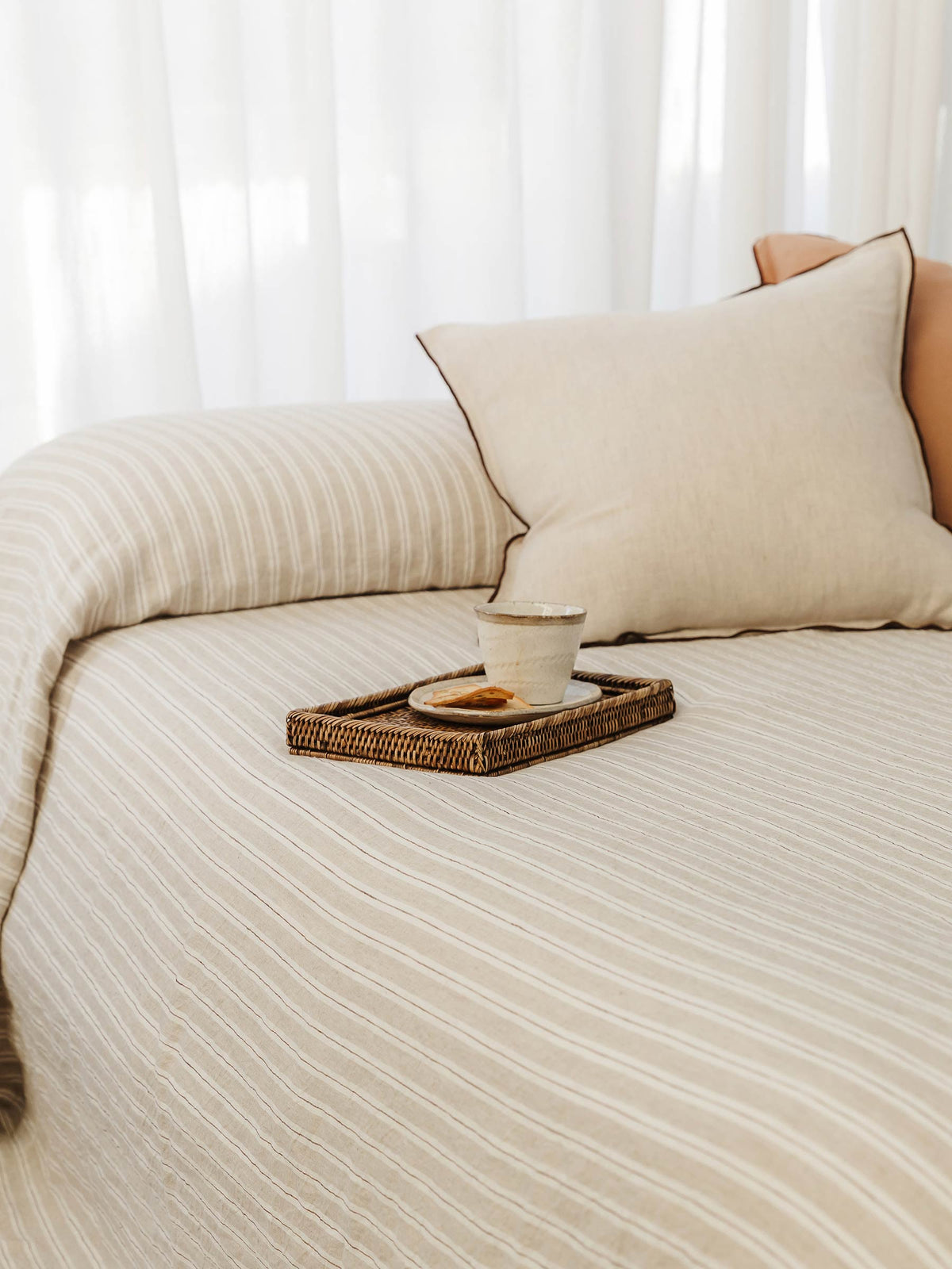Harlow Linen Cushion Natural | PRE ORDER