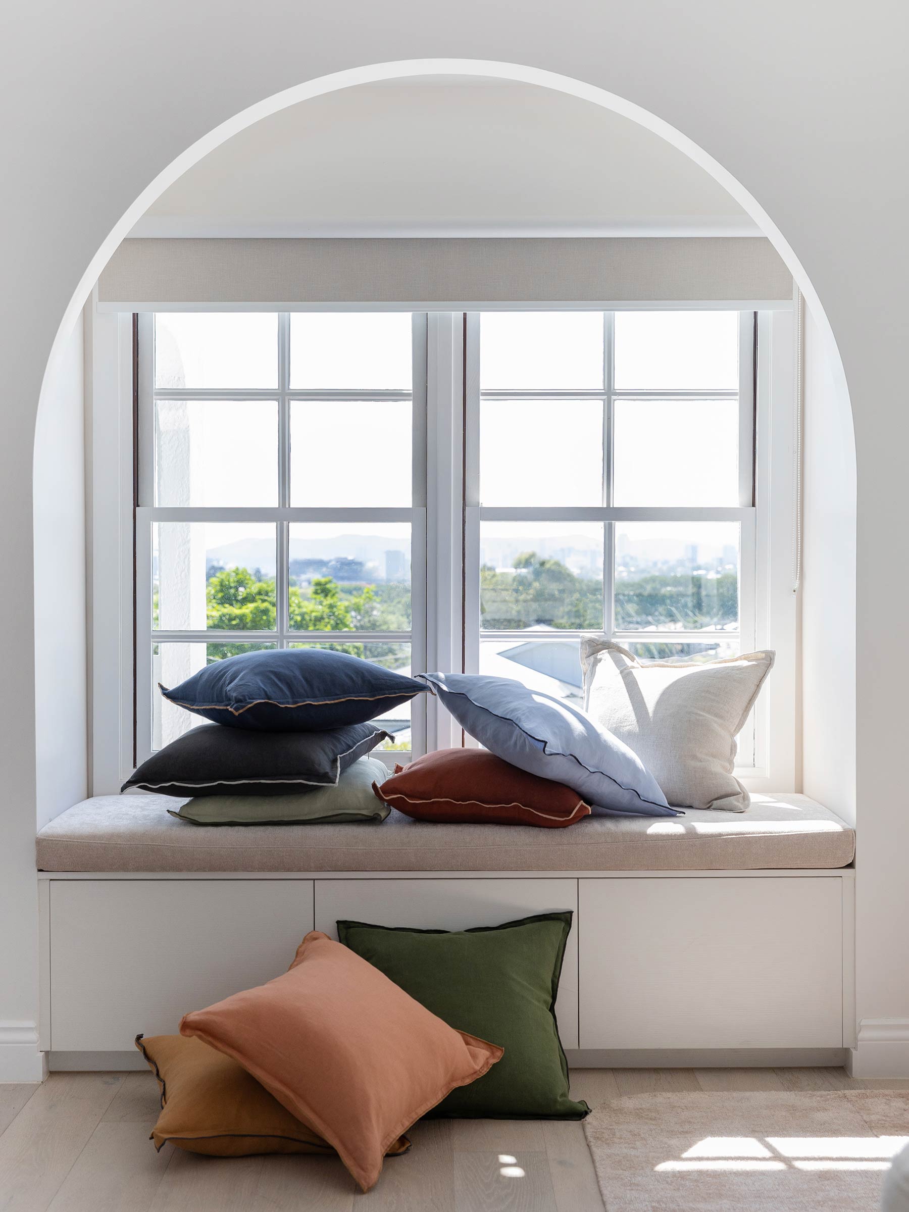 Harlow Linen Cushion Basil