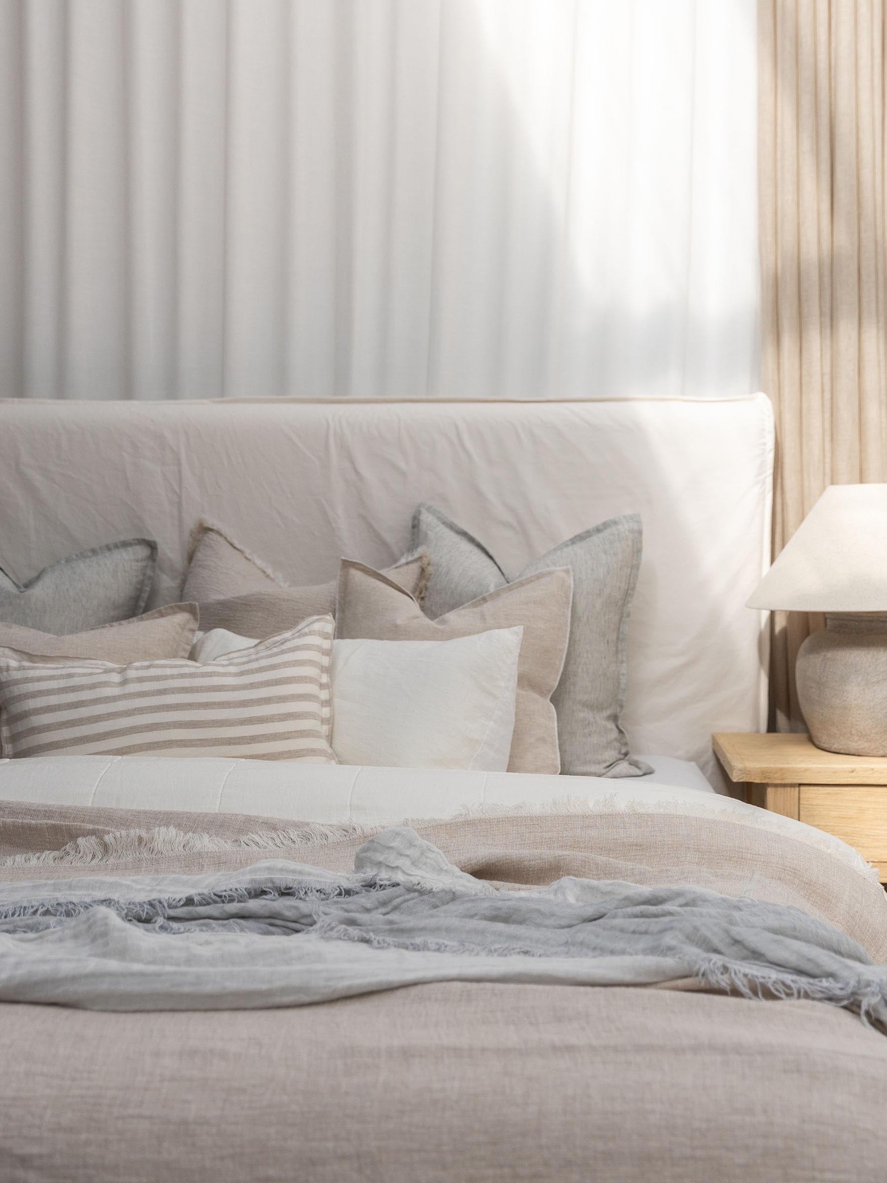 Hudson Linen Cushion Pinstripe