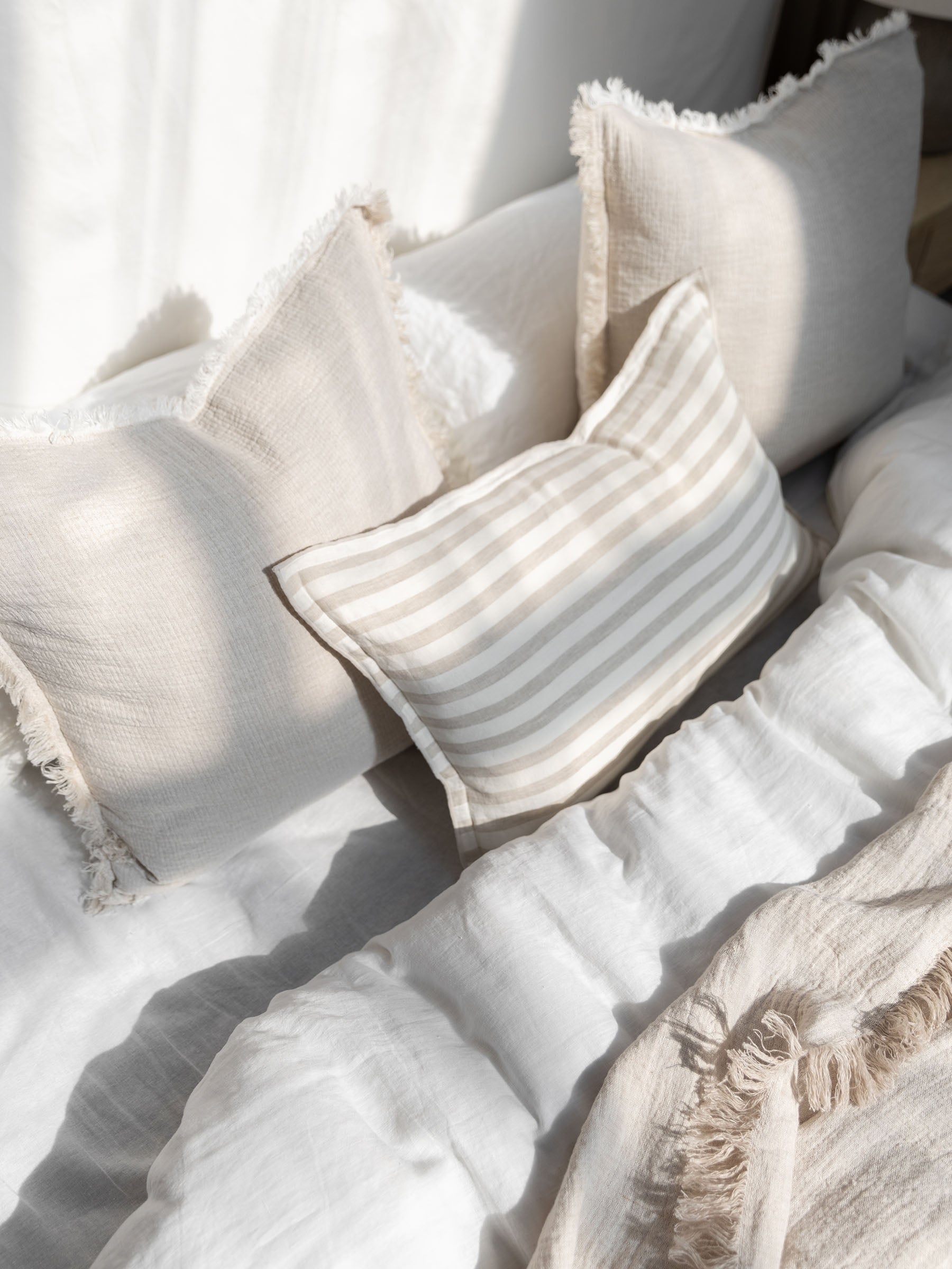Oliver Heavy Linen Cushion Natural