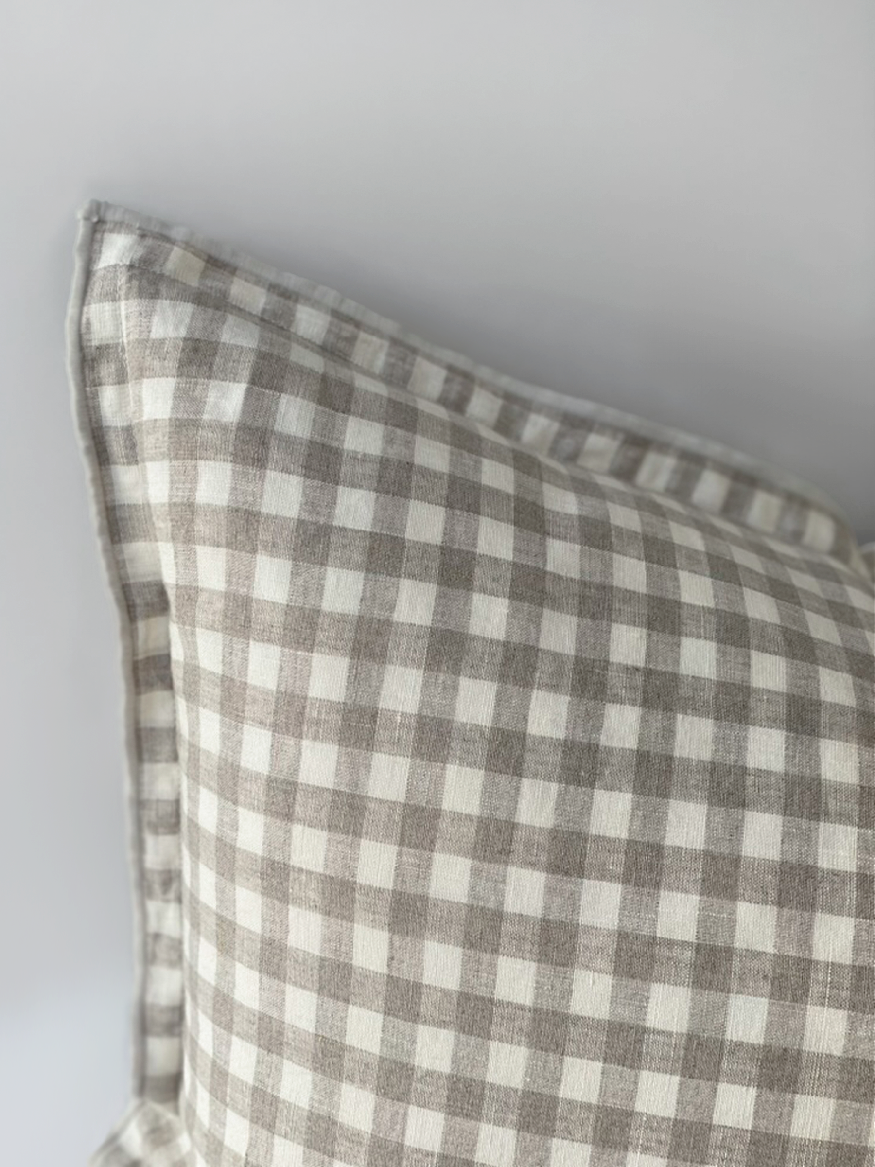 Lucas Lumbar Linen Cushion Gingham
