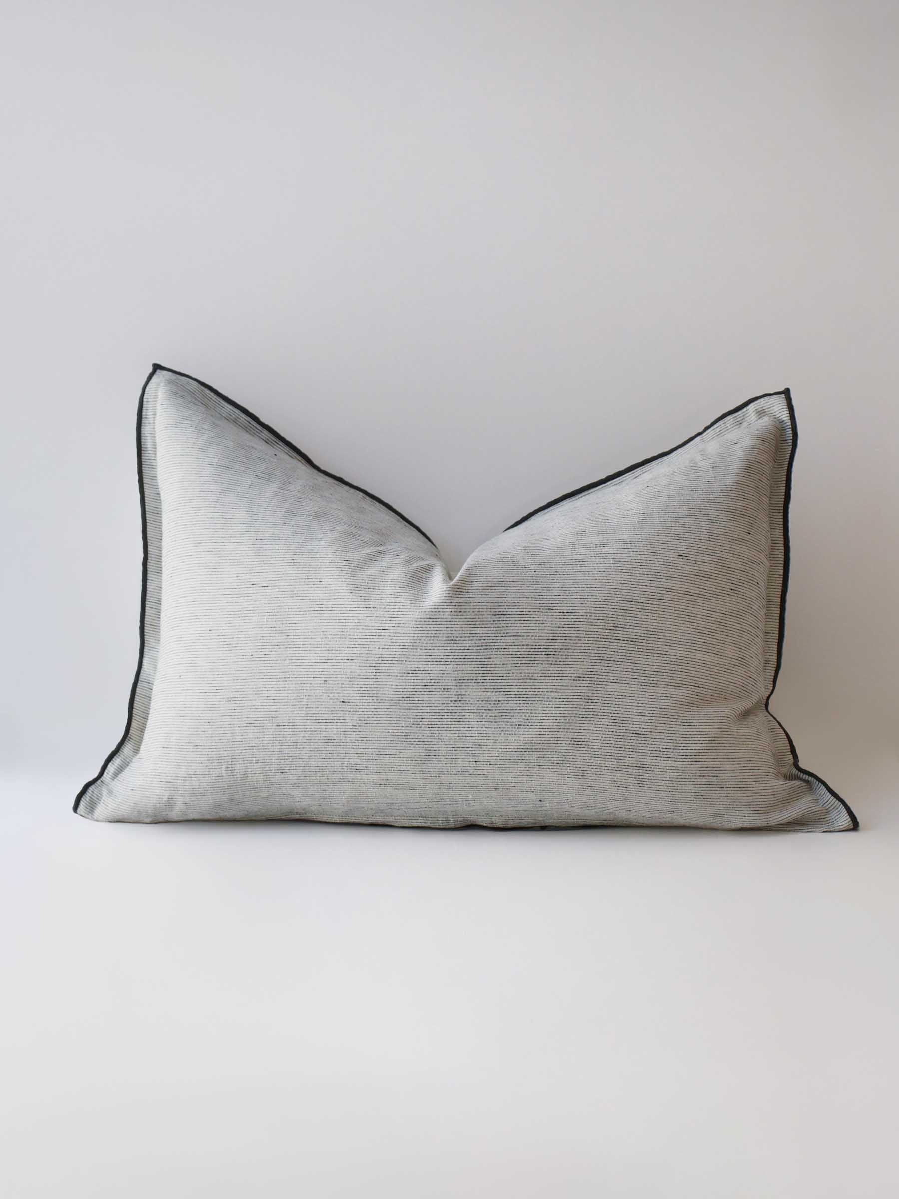 Lucas Lumbar Linen Cushion Pinstripe