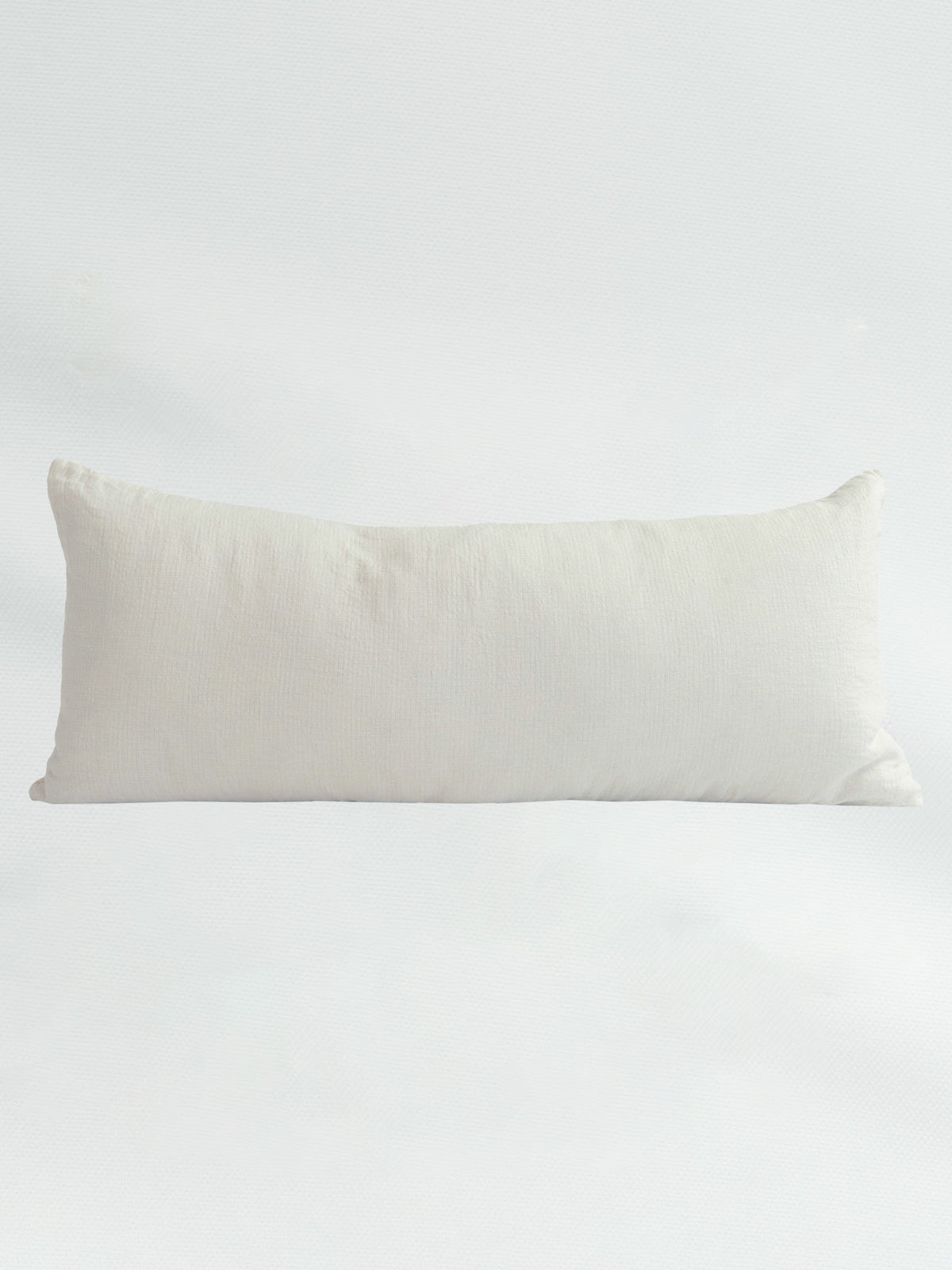 Oliver Heavy Linen Long Lumbar Cushion White | PRE ORDER