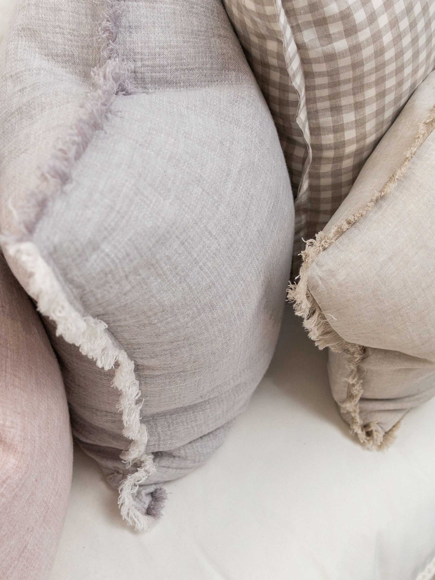 Oliver Heavy Linen Cushion Grey