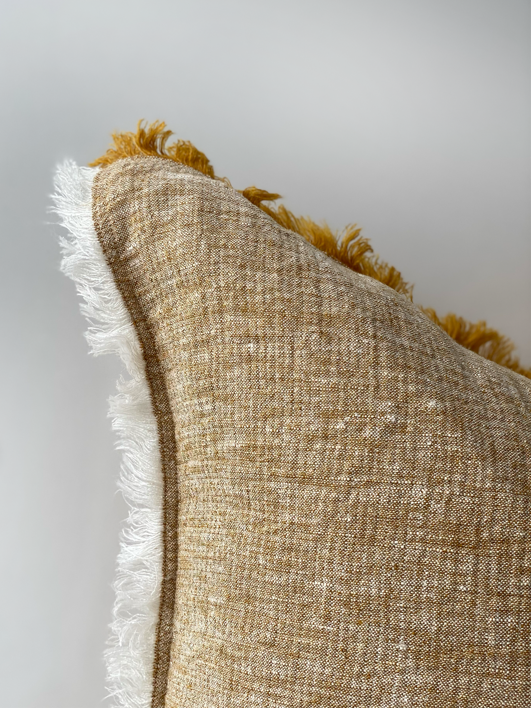 Oliver Heavy Linen Cushion Gold