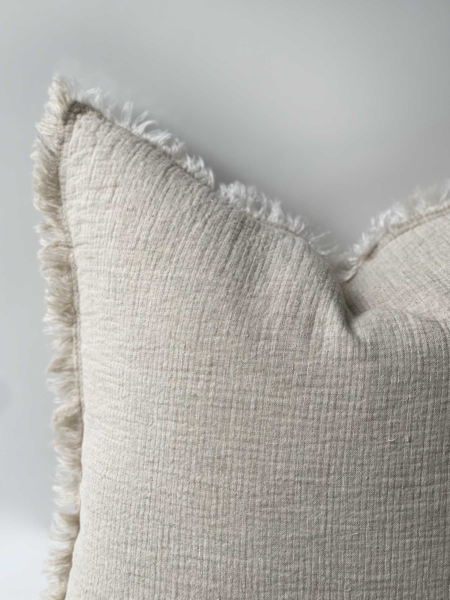 Oliver Heavy Linen Cushion Natural