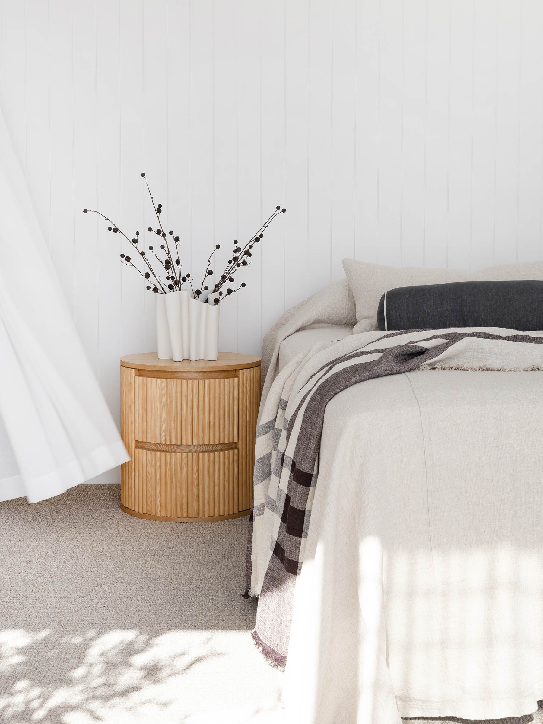 Oliver Heavy Linen Grand Bed Cover Natural