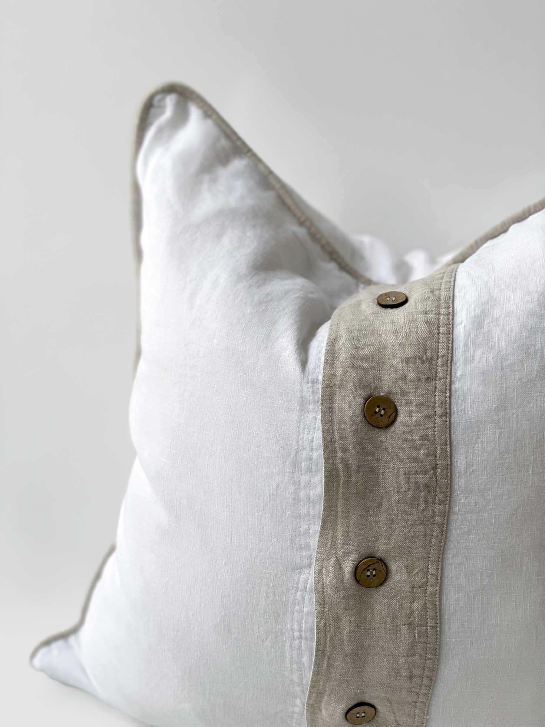 Piper Linen Cushion White