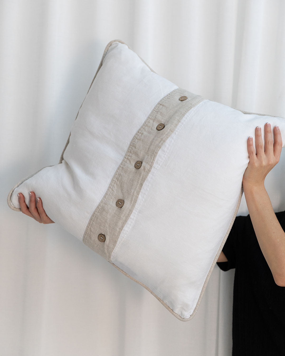 Piper Linen Cushion White