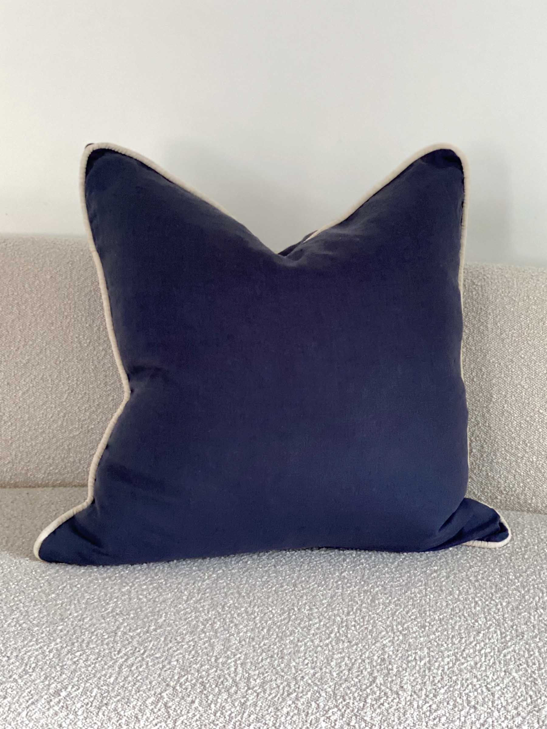 Piper Linen Cushion Navy