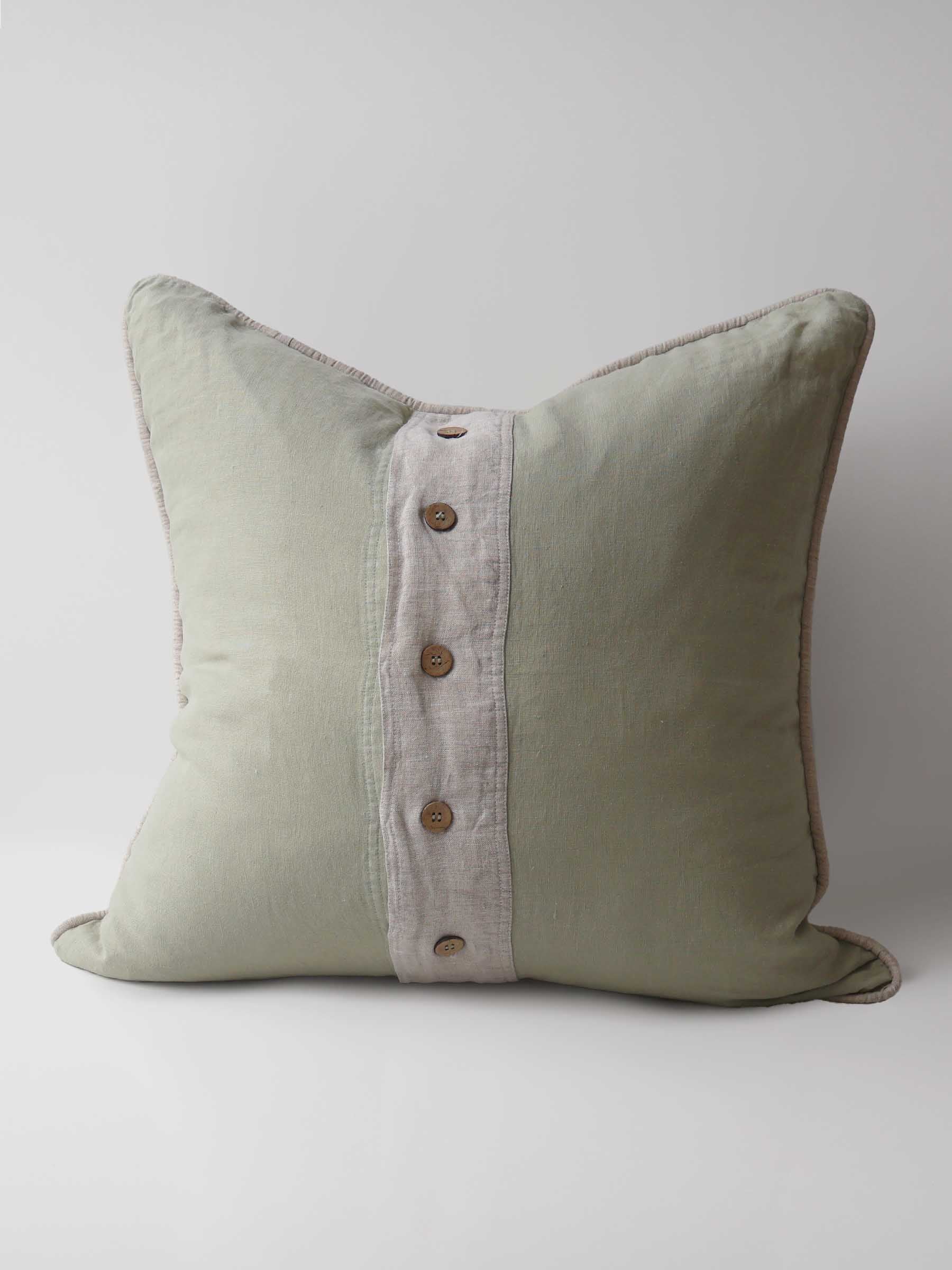Piper Linen Cushion Gumleaf
