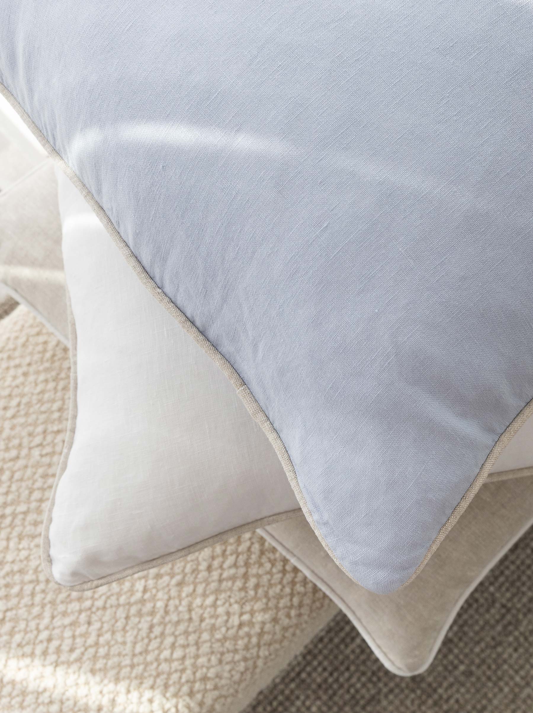 Piper Linen 55cm Cushion White